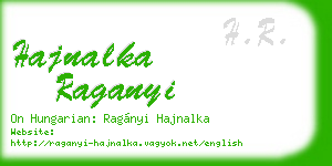hajnalka raganyi business card